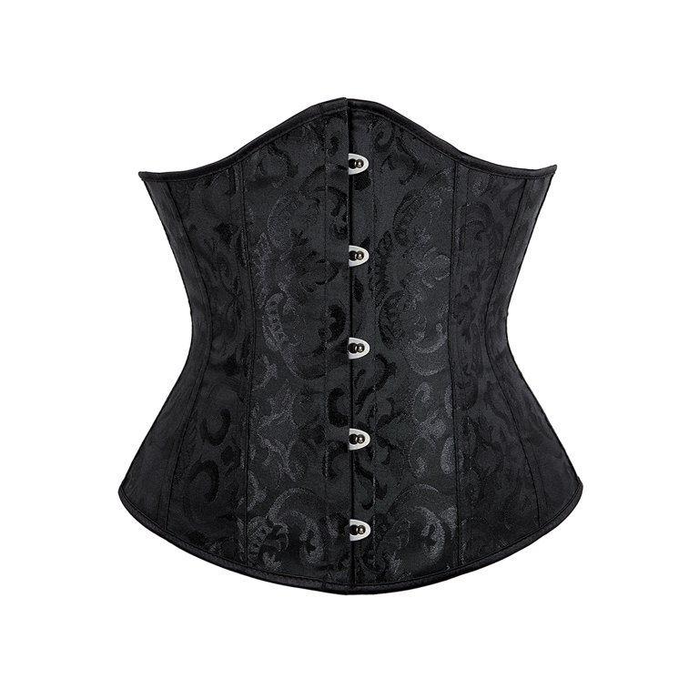Generic Women Polyester Underbust Corset Lace Up Waist XL Black @ Best  Price Online