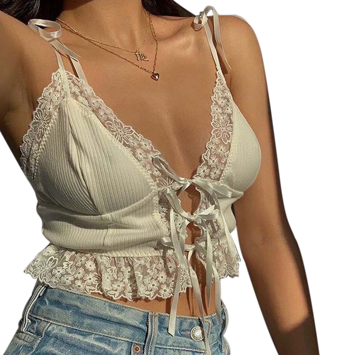 3 Pcs Women's Lace Patchwork Tank Top Lace Camisole Tank Tops Sleeveless Cami  Crop Lace Trim Y2k Tops (Black, White, Gray, Small) : : Clothing,  Shoes & Accessories