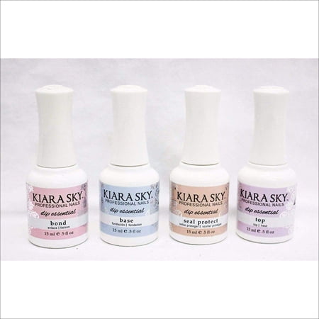 Kiara Sky Dipping Powder Essentials Kit Steps 1-4 0.5oz Kiara Sky Set