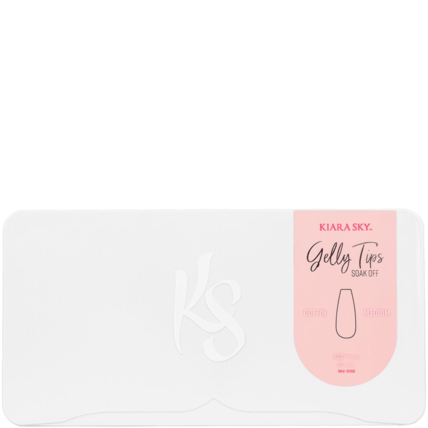 Kiara Sky Gelly Tip Medium Coffin 500 tips #GT02
