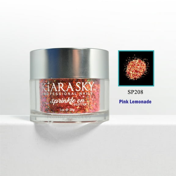 Kiara Sky Sprinkle On Glitter Nail Powder SP208 - Pink Lemonade 1oz