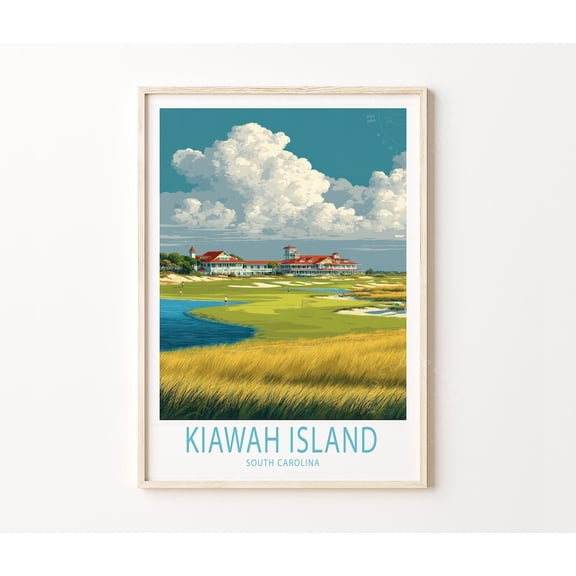 Kiawah Island South Carolina Coastal Beach Nature Wall Art, Unframed Paper Poster 8x10in