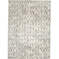 thumbnail image 1 of Kiba Contemporary Distressed Rug, Ivory/Charcoal, 6ft - 7in x 9ft - 6in Area Rug, 1 of 7