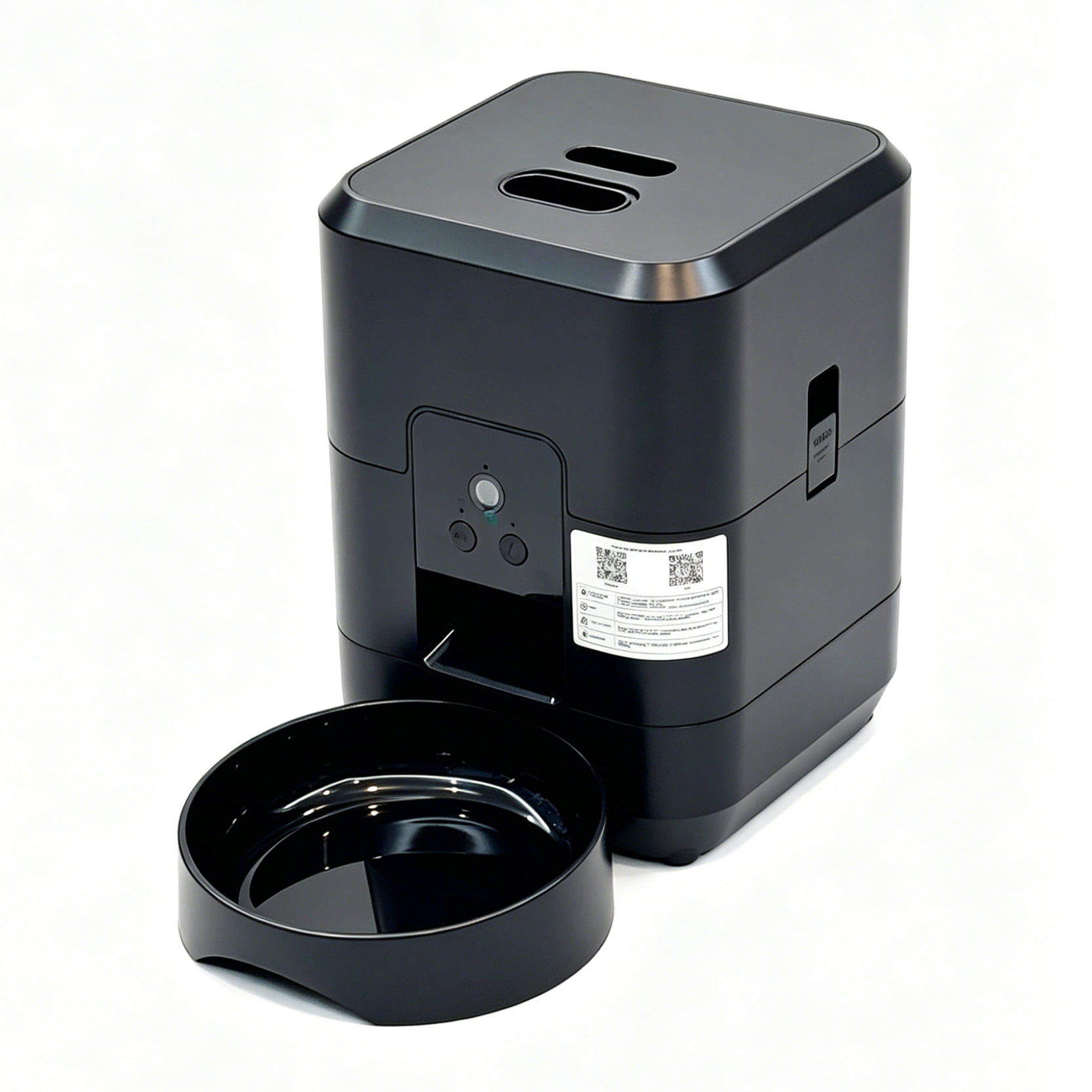 KibbleLocke Automatic Pet Feeder, 4L Smart Cat & Dog Food Dispenser with Timer, 10s Voice Recorder, Dual Power Supply, Black
