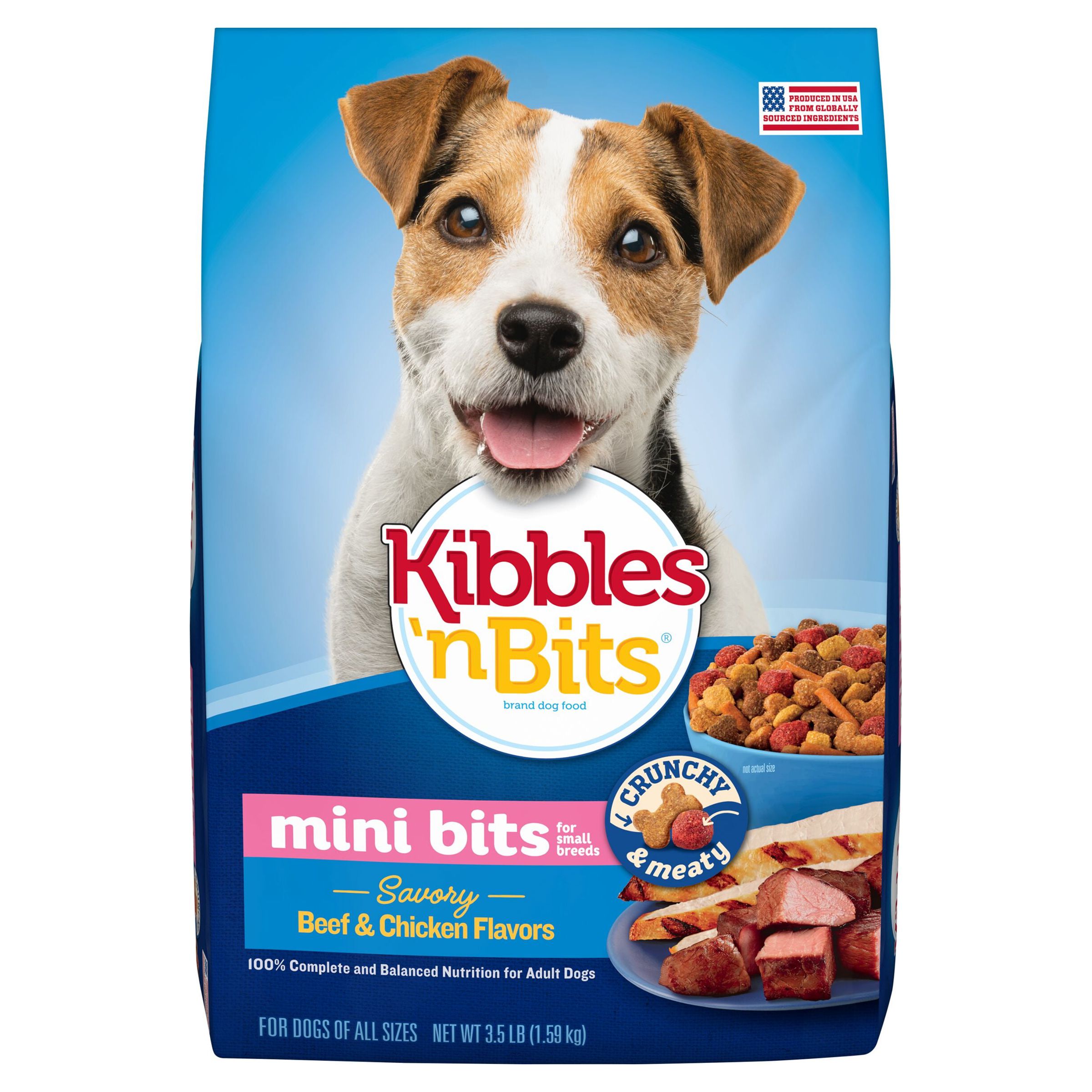 Kibbles 'n Bits Original Savory Beef & Chicken Flavors Dry Dog Food, 50Pound