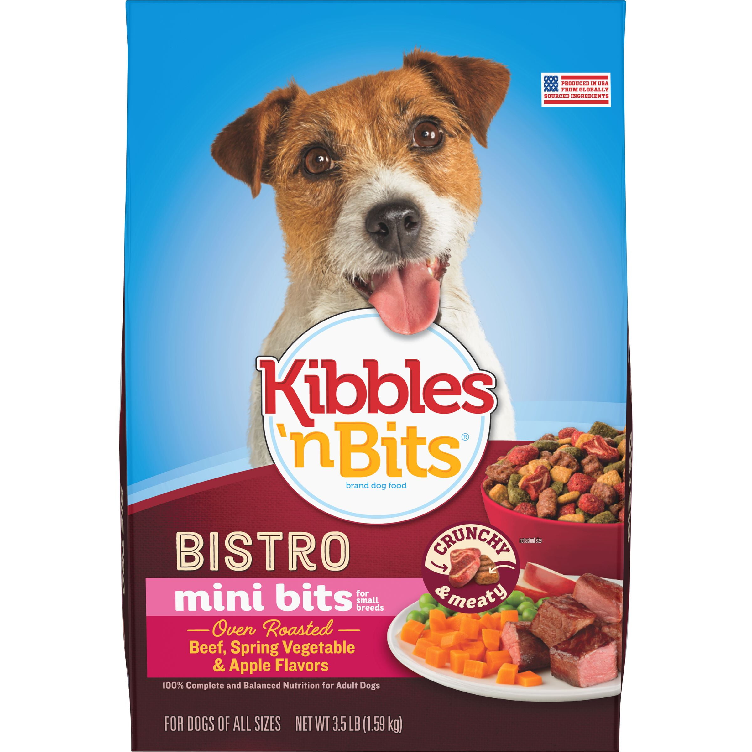 Kibbles ‘n Bits Bistro Mini Bits Small Breed Dog Food, Oven Roasted