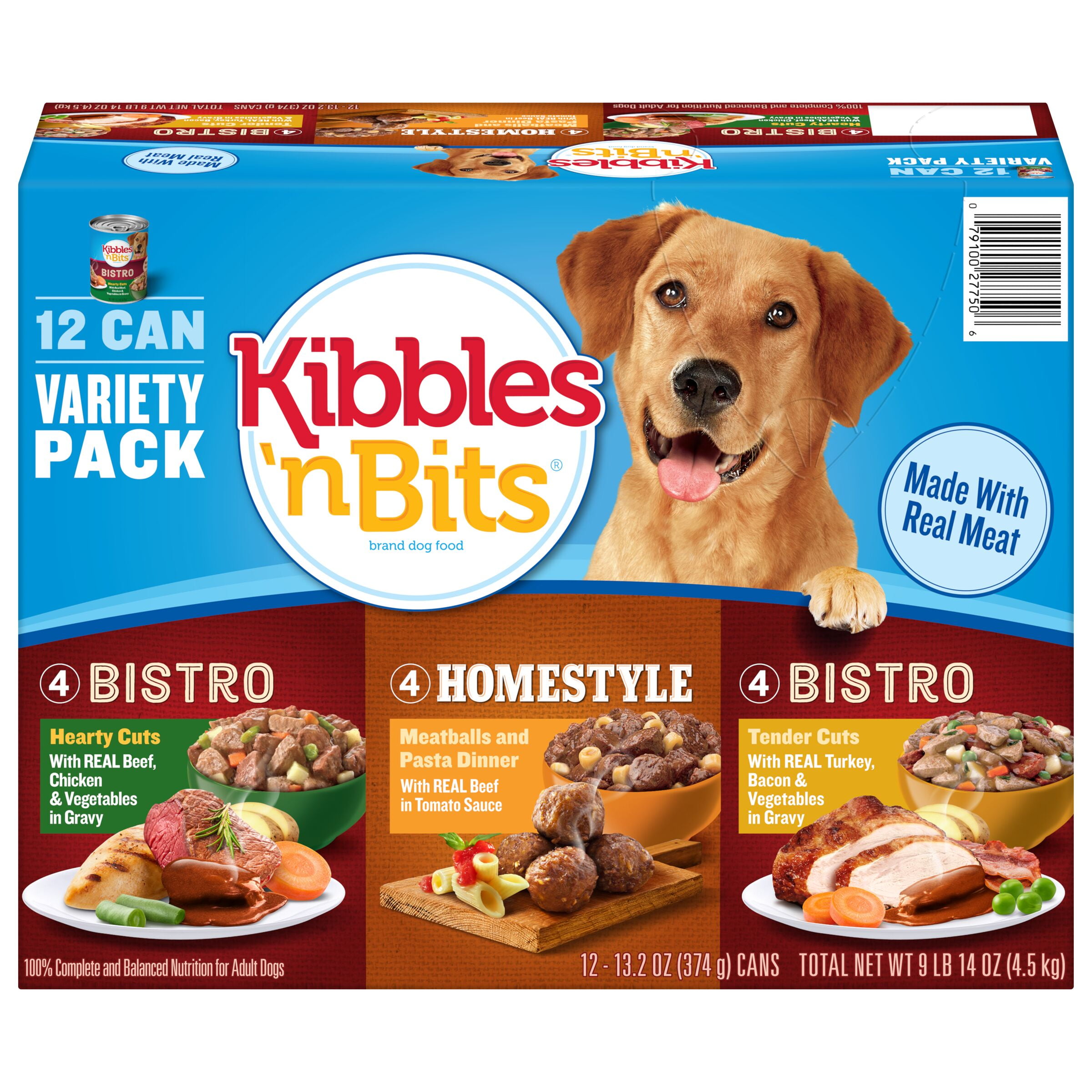 Kibbles 'n Bits Chef's Choice Beef, Meatballs & Turkey Wet Dog Food