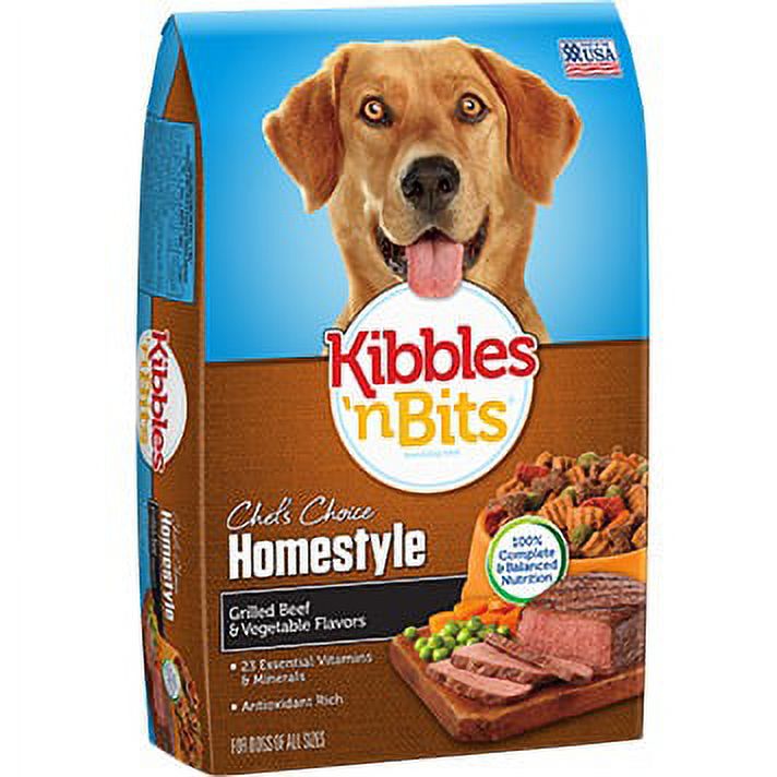 Kibbles 'n Bits Homestyle Grilled Beef & Vegetable Flavors Dry Dog Food, 4-Pound - image 1 of 3