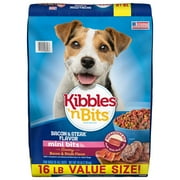 Kibbles ‘n Bits Mini Bits Small Breed Savory Bacon & Steak Flavor Dry Dog Food, 16 lb. Bag