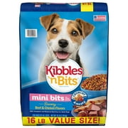 Kibbles ‘n Bits Mini Bits Small Breed Savory Beef & Chicken Flavors Dry Dog Food, 16 lb. Bag
