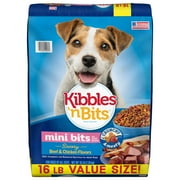 Kibbles ‘n Bits Mini Bits Small Breed Dry Dog Food Savory Beef & Chicken Flavors, (1) 16 lb. Bag