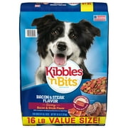 Kibbles 'n Bits Savory Bacon & Steak Flavor Dry Dog Food, 16 lb. Bag