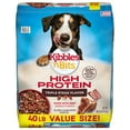 thumbnail image 1 of Kibbles 'n Bits Triple Steak Flavor Dry High Protein Dog Food 40 lb Bag, 1 of 9