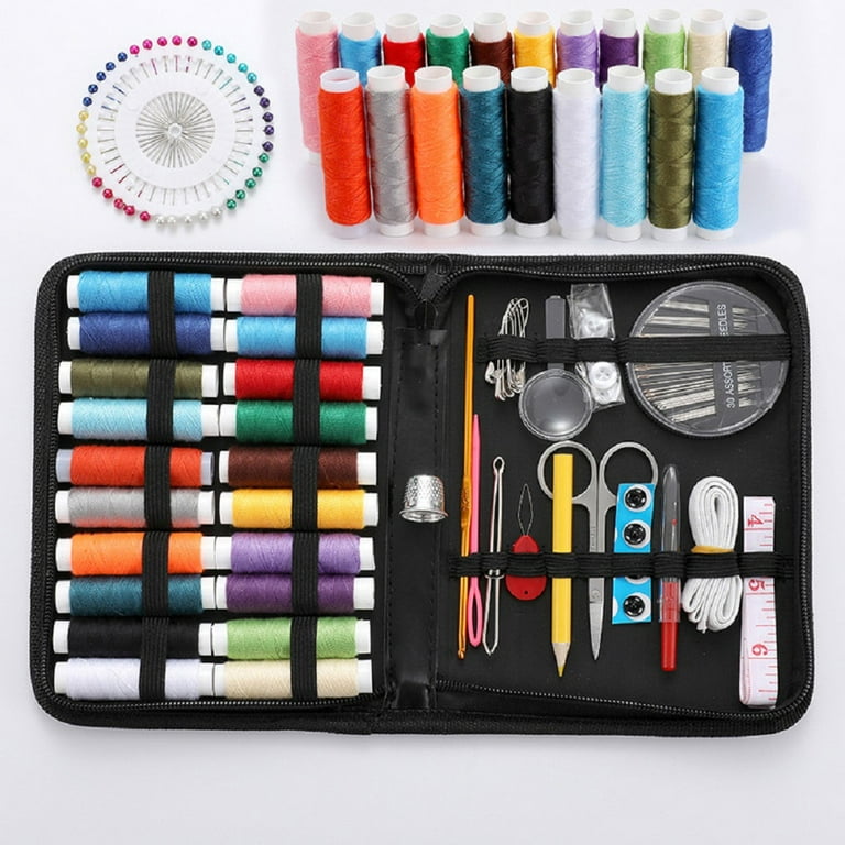 90 PCS Premium Sewing Machine Kit, Thread Spools Large Sewing Kits for  Adults, College Students, Beginners, Emergency, Sewing Supplies Kit  Including