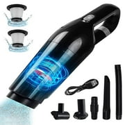 Protable Car Vacuum Cleaner, 120W Car Vacuum Cleaners Cordless, Handheld Vacuum for Quick Cleaning, Hand Held Vacuuming Cordless Rechargeable for Car Home and Office, Black