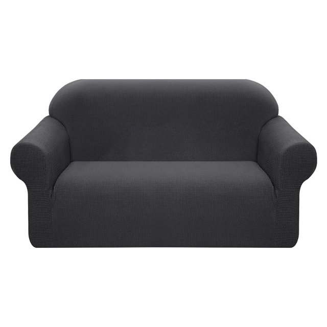 Kibhous Stretch Couch Cover for 2 Cushion Couch Loveseat Slipcover
