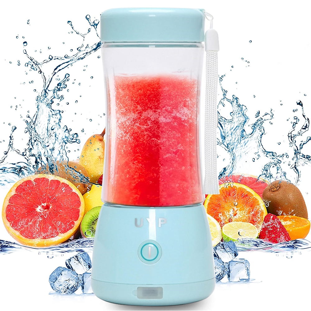 Kibhous Wireless Portable 6Blade Electric Sand Ice Juice Cup, Portable Blenders Used for Baby