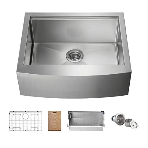 27'' Stainless Steel Farmhouse Apron Single Bowl Kitchen Sink