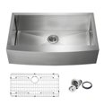 thumbnail image 1 of Kibi 36? Handcrafted Farmhouse Apron Single Bowl Stainless Steel Kitchen Sink ? K1-SF36, 1 of 3