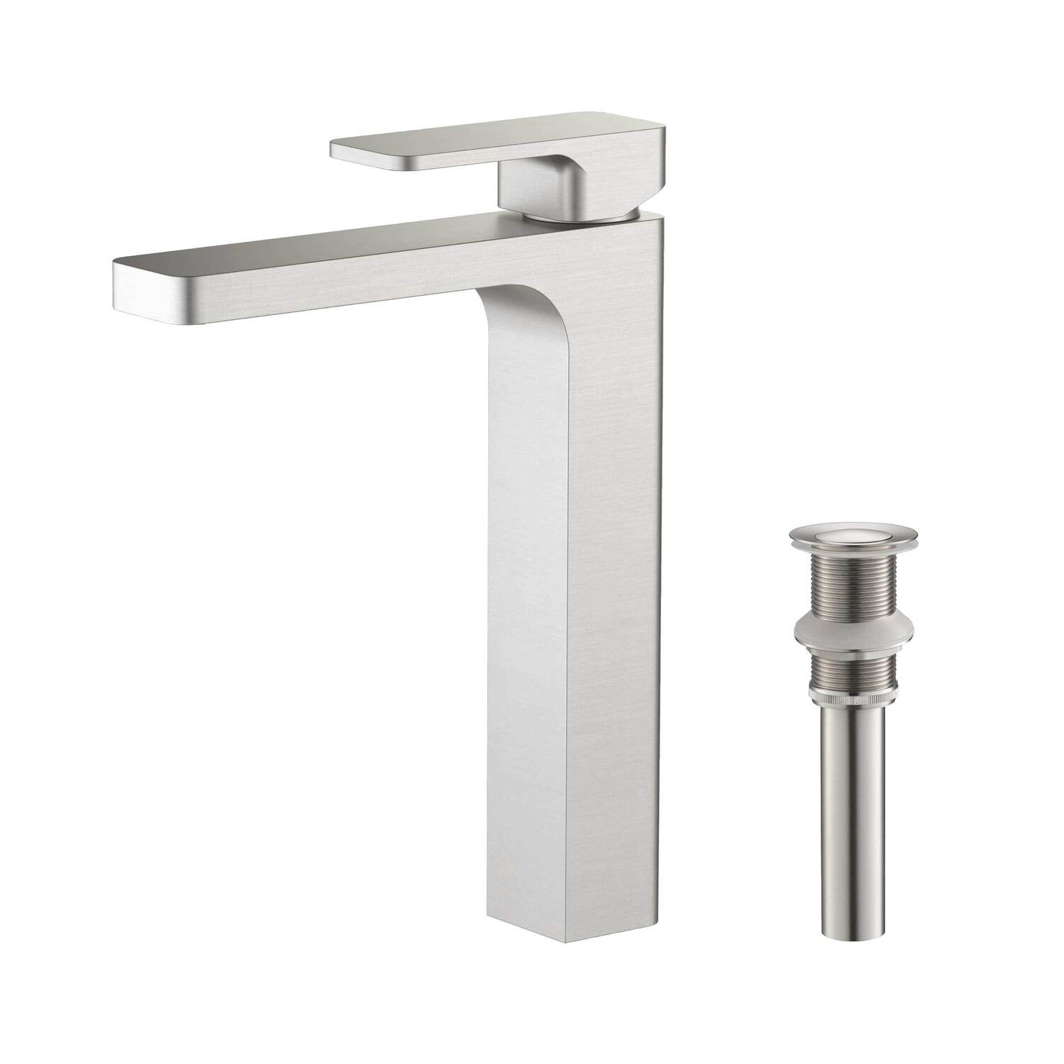 Kibi Blaze-T Single Handle Bathroom Vessel Sink Faucet with Pop Up Drain