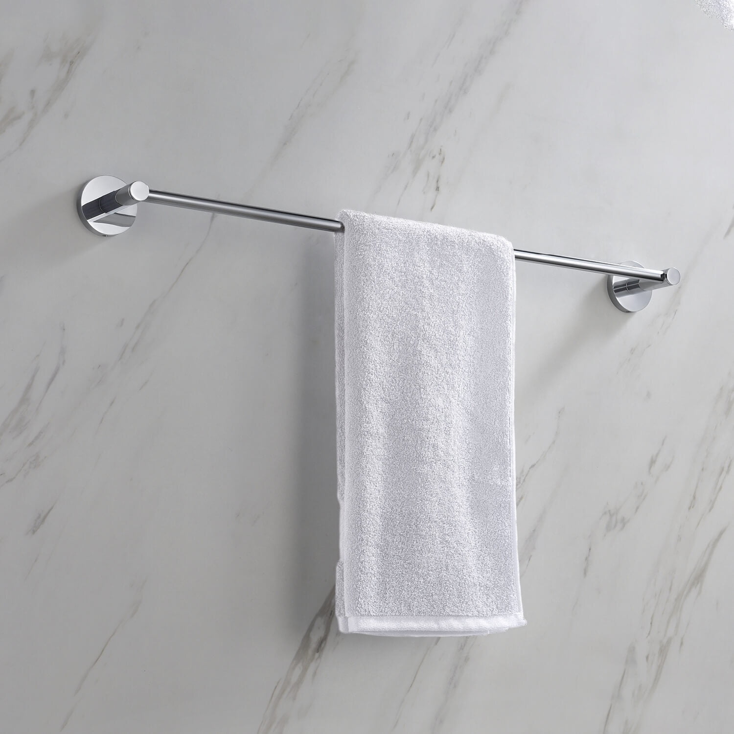 Chrome 24'' Wall Mounted Single Towel Bar