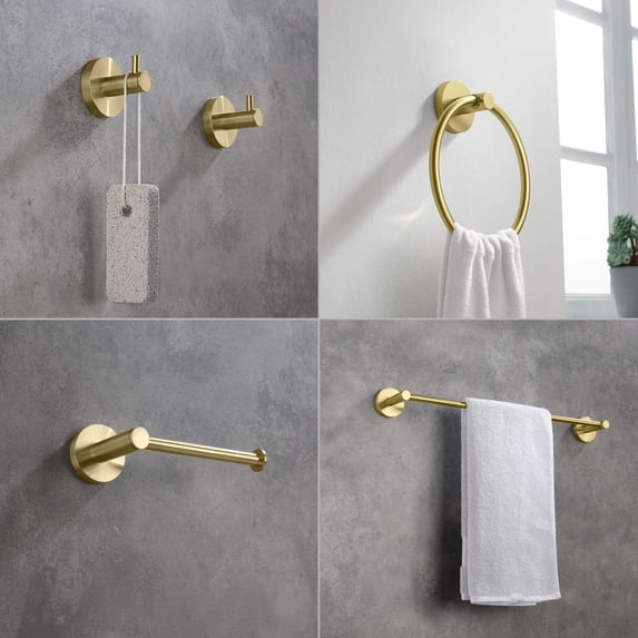 Kibi Circular 5-Piece Bathroom Hardware Set