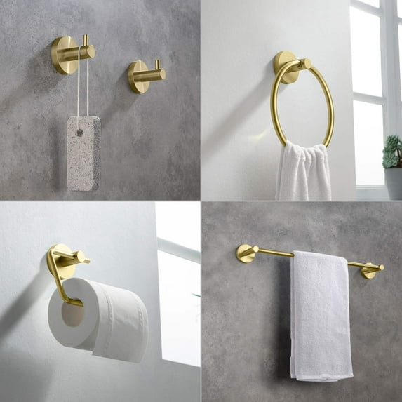 Kibi Circular 5-Piece Bathroom Hardware Set