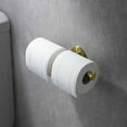 thumbnail image 1 of Kibi Circular Double Toilet Paper Holder - Brushed Gold, 1 of 2