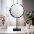 thumbnail image 1 of Kibi Circular Free Standing  Magnifying Make Up Mirror - Matte Black, 1 of 2