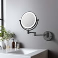thumbnail image 1 of Kibi Circular LED Wall Mount Magnifying Make Up Mirror - Matte Black, 1 of 2