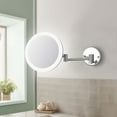 thumbnail image 1 of Kibi Circular LED Wall Mount One Side 5x Magnifying Make Up Mirror - Chrome, 1 of 2