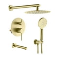 thumbnail image 1 of Kibi Circular Pressure Balanced 3-Function Shower System with Rough-In Valve, 1 of 3