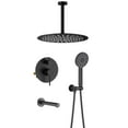 thumbnail image 1 of Kibi Circular Pressure Balanced Ceiling Mounted 3-Function Shower System with Rough In Valve, 1 of 3