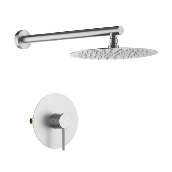 Kibi Circular Pressure Balanced Single Function Shower System with Rough In Valve