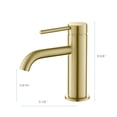 thumbnail image 1 of Kibi Circular Single Handle Bathroom Vanity Sink Faucet, 1 of 5