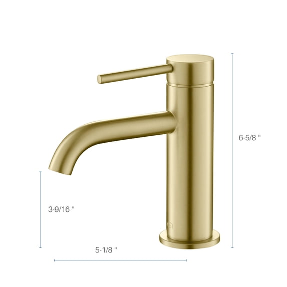 Kibi Circular Single Handle Bathroom Vanity Sink Faucet