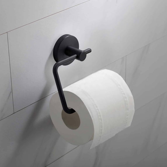 Kibi Circular Toilet Paper Holder - Matte Black