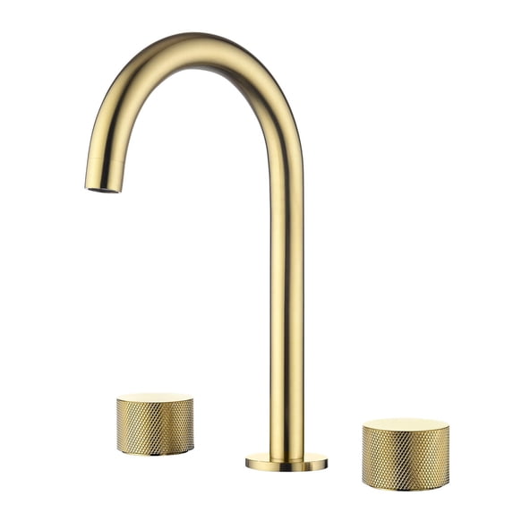 Kibi Circular X 8" Bathroom Sink Widespread Faucet with Drain Assembly