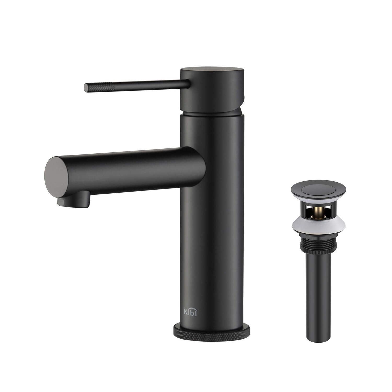 Kibi Circular X Single Handle Bathroom Vanity Sink Faucet with Pop Up Drain