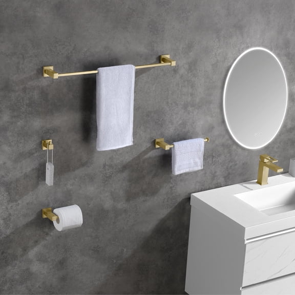 Kibi Cube 4 Piece Bathroom Hardware Set