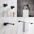 thumbnail image 1 of Kibi USA Cube 5-Piece Bathroom Hardware Set Matte Black, 1 of 2