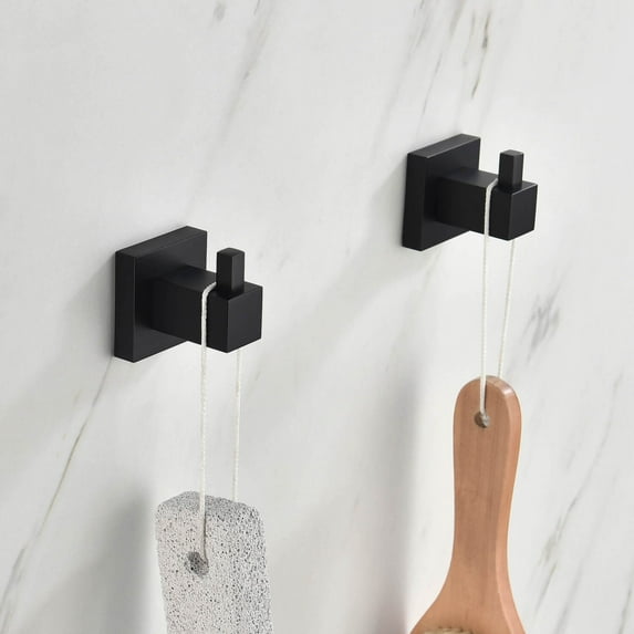 Kibi Cube Bathroom Towel & Robe Hook 2 Count
