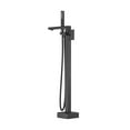thumbnail image 1 of Kibi Cube Floor Mount Tub Filler With Hand Shower - Matte Black, 1 of 3