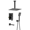 thumbnail image 1 of Kibi Cube Pressure Balanced Ceiling Mounted 3-Function Shower System with Rough In Valve, 1 of 3