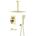 thumbnail image 1 of Kibi Cube Pressure Balanced Ceiling Mounted 3-Function Shower System with Rough In Valve, 1 of 3