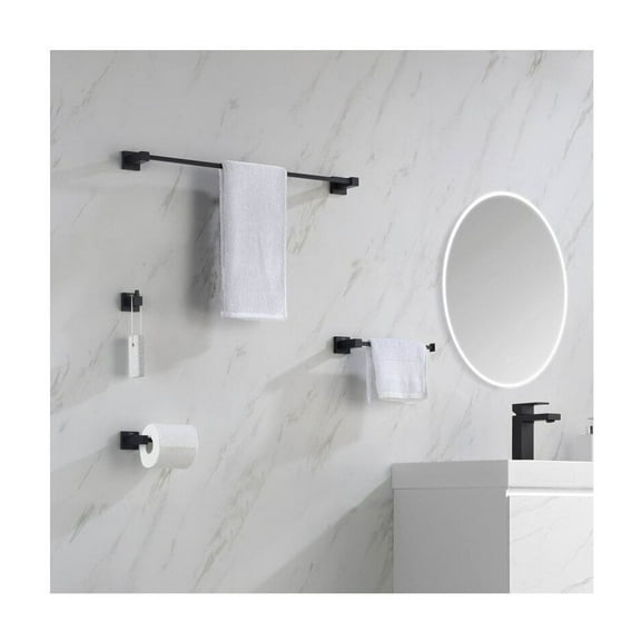 Kibi Cubic 5 - Piece Bathroom Hardware Set