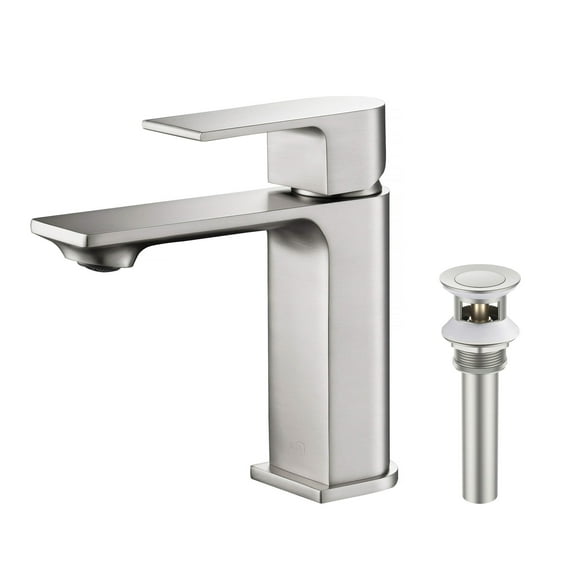 Kibi Mirage Single Handle Bathroom Vanity Sink Faucet with Pop Up Drain