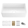 thumbnail image 1 of Kibi Pure 33?  Kitchen Farmhouse Fireclay Workstation Sink, 1 of 3