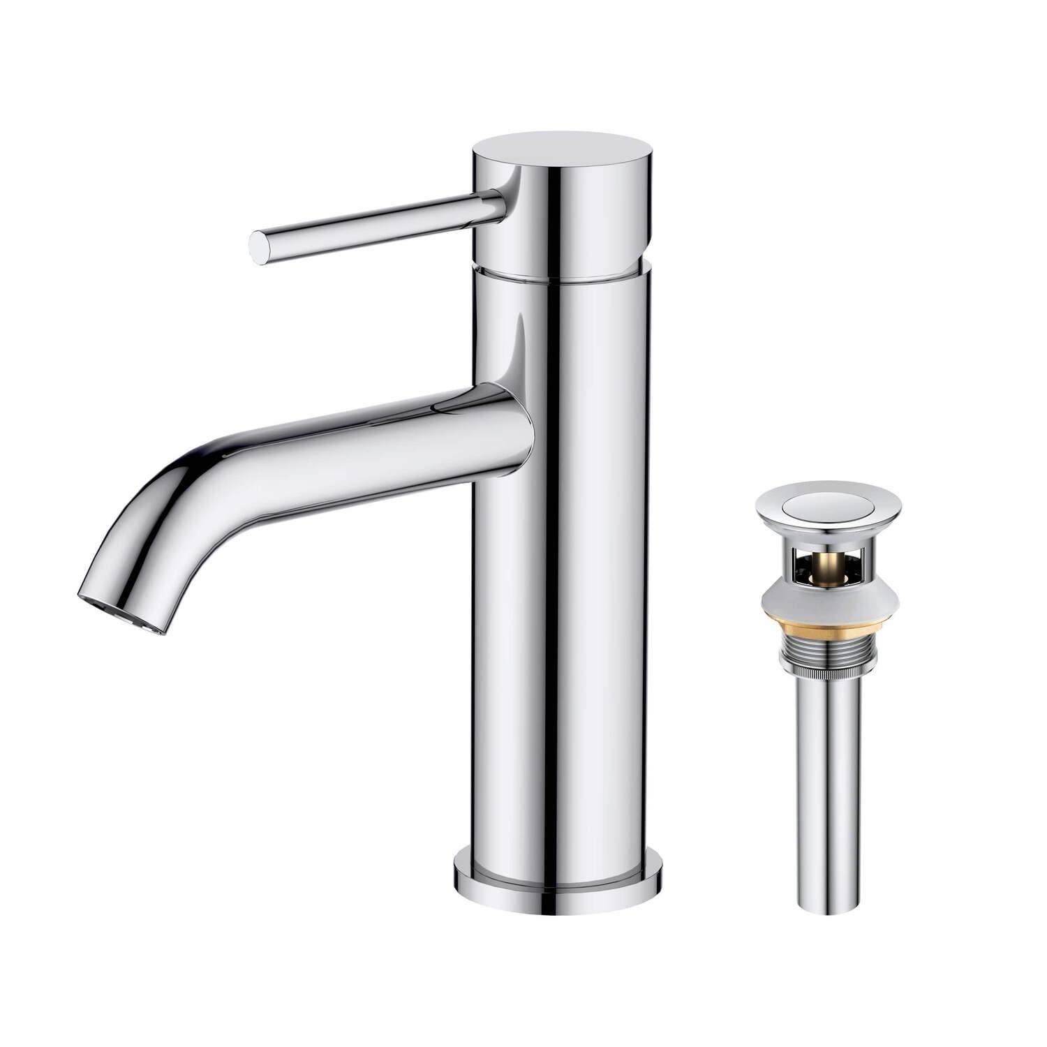 Kibi Single Handle Bathroom Sink Faucet with Pop Up Drain