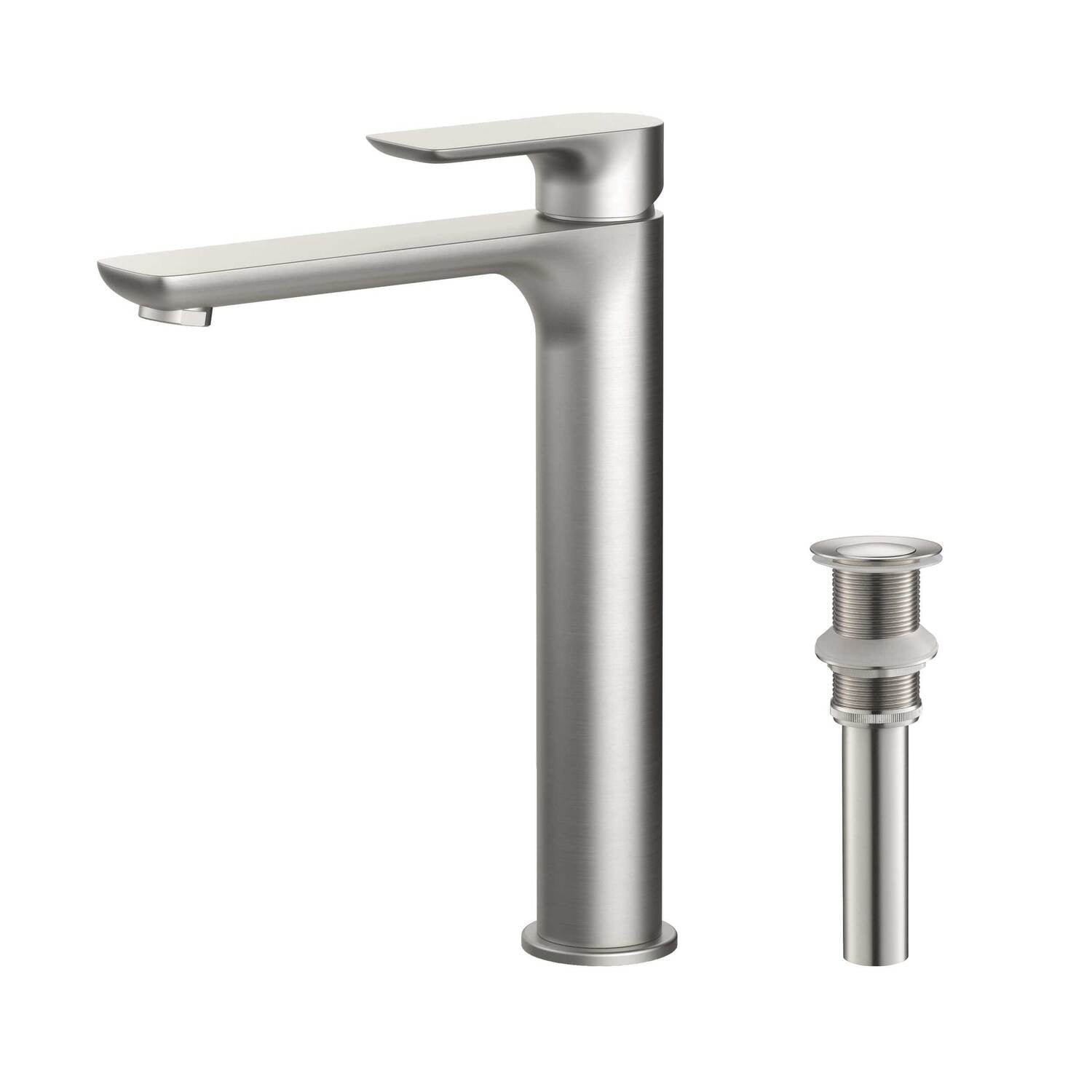 Kibi Tender-T Single Handle Bathroom Vessel Sink Faucet with Pop Up Drain